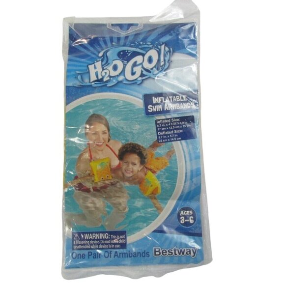 4x New Bestway H2O GO Children Splash and Play Inflatable Swim Dolphin Arm Bands - Picture 2 of 11